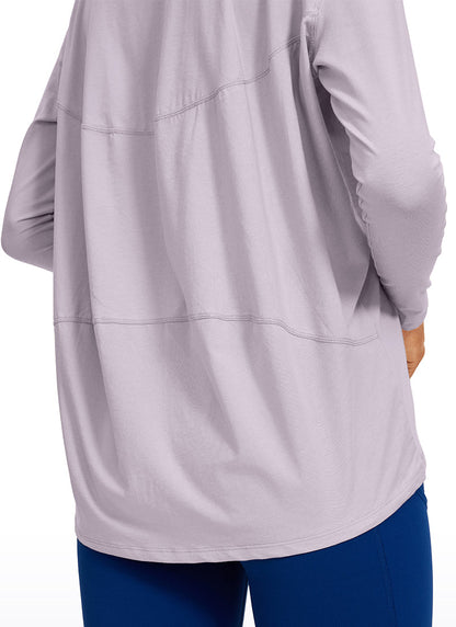 Pima Cotton Boat Neck Long Sleeve