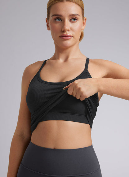Speedy Seamless Built in Bra  Y back Tank