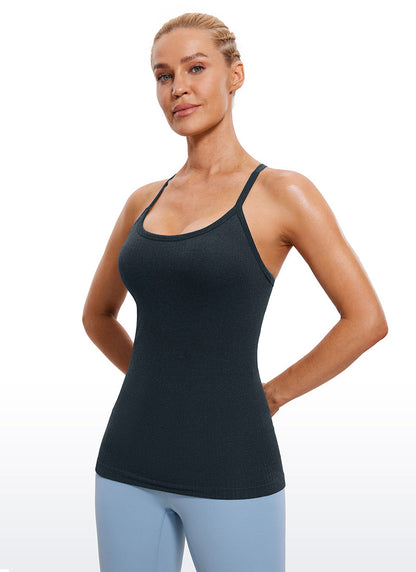 Speedy Seamless Built in Bra  Y back Tank
