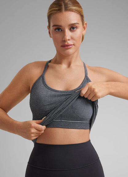 Speedy Seamless Built in Bra  Y back Tank