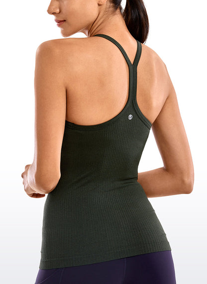 Speedy Seamless Built in Bra  Y back Tank