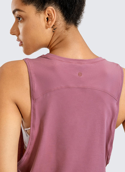 Pima Cotton Crop Deep Armhole Tank