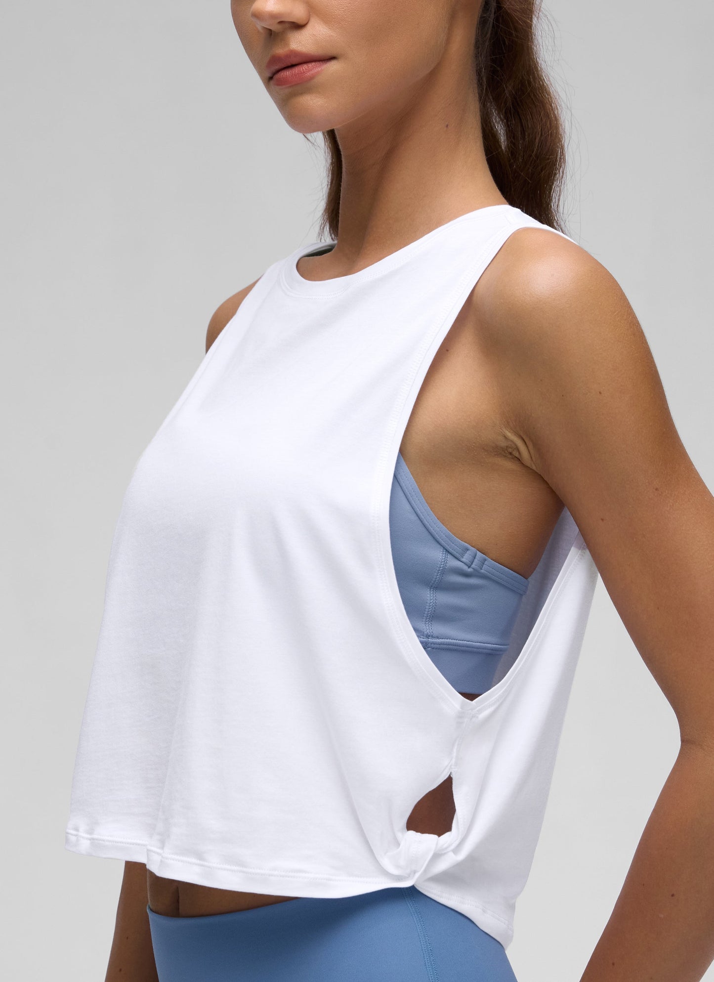 Pima Cotton Crop Deep Armhole Tank
