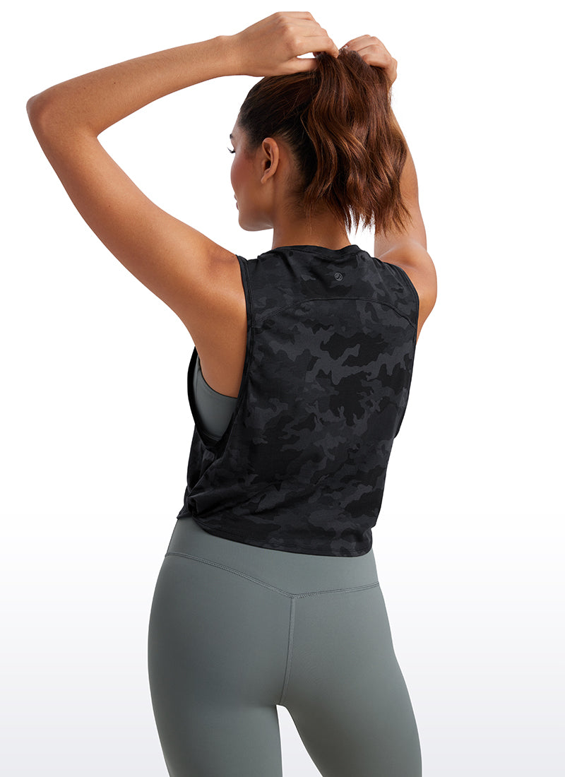 Pima Cotton Crop Deep Armhole Tank