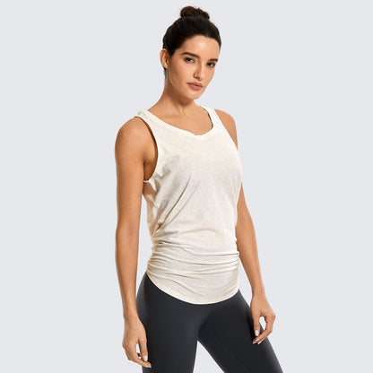 Pima Cotton Split Open Back Tank