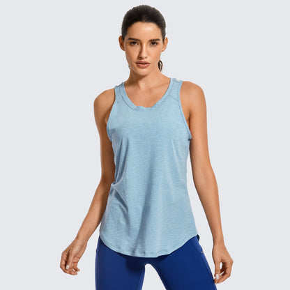 Pima Cotton Split Open Back Tank