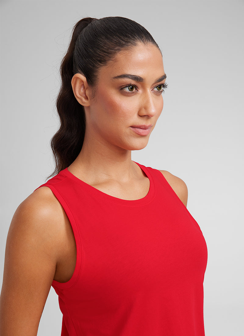 Pima Cotton Crop Round Neck Tank