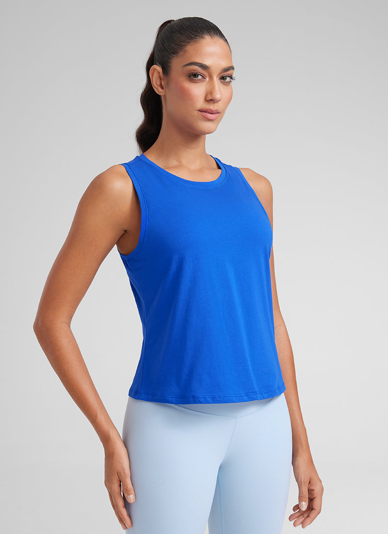 Pima Cotton Crop Round Neck Tank