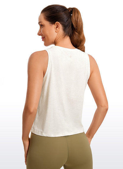 Pima Cotton Crop Round Neck Tank