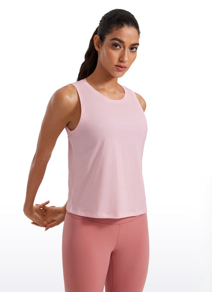 Pima Cotton Crop Round Neck Tank