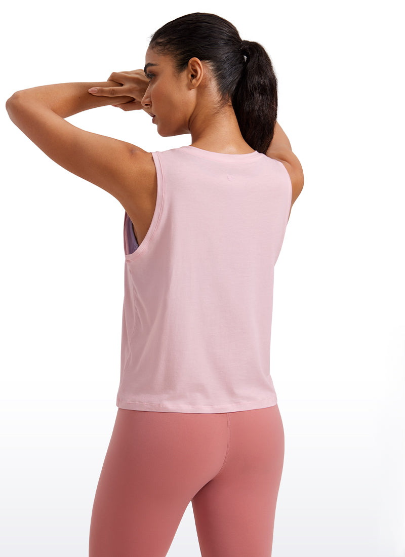 Pima Cotton Crop Round Neck Tank