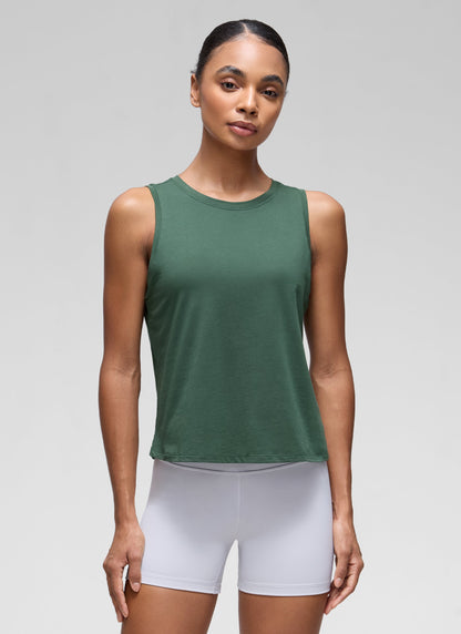 Pima Cotton Crop Round Neck Tank