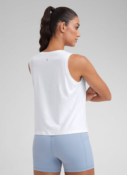 Pima Cotton Crop Round Neck Tank