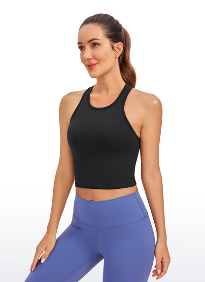 Seamless Ribbed Racerback Crop Tank
