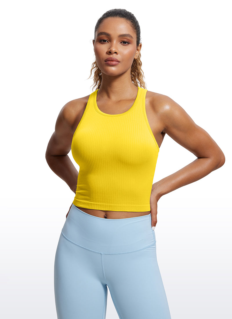 Seamless Ribbed Racerback Crop Tank
