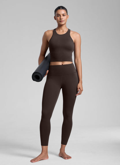 Seamless Ribbed Racerback Crop Tank