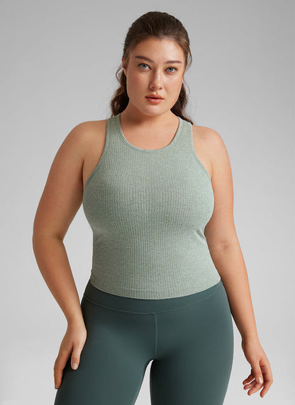 Seamless Ribbed Racerback Crop Tank