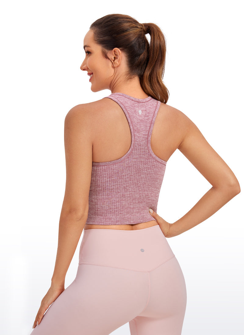 Seamless Ribbed Racerback Crop Tank