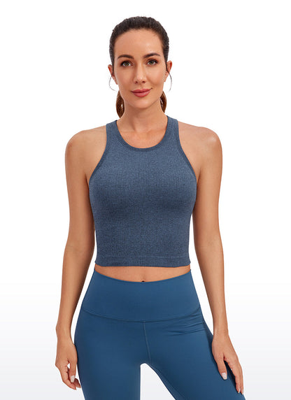 Seamless Ribbed Racerback Crop Tank