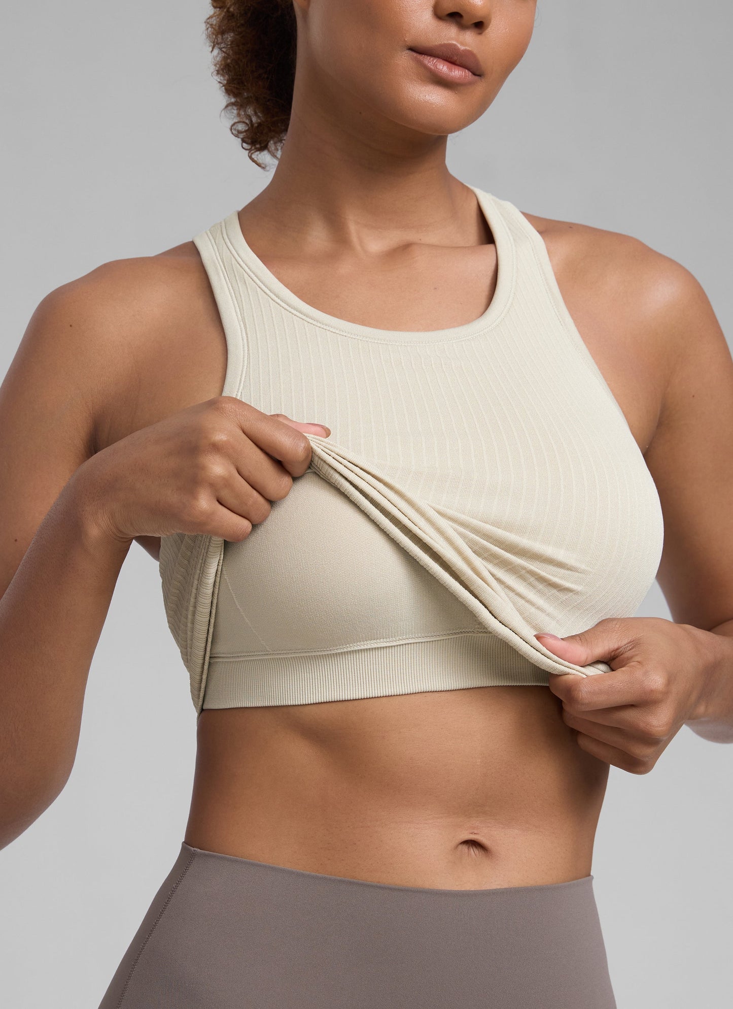 Seamless Racerback Hip Length Tank