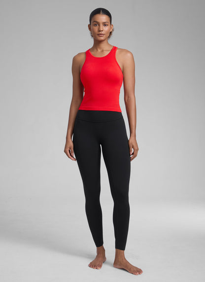 Seamless Racerback Hip Length Tank