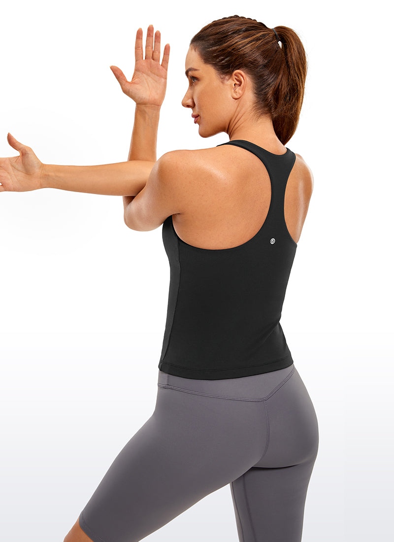 Butterluxe Waist Length Built in Bra Tank