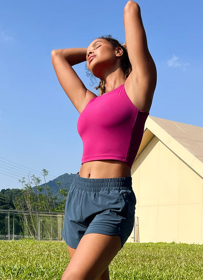 Butterluxe Cropped Wide Back Tank