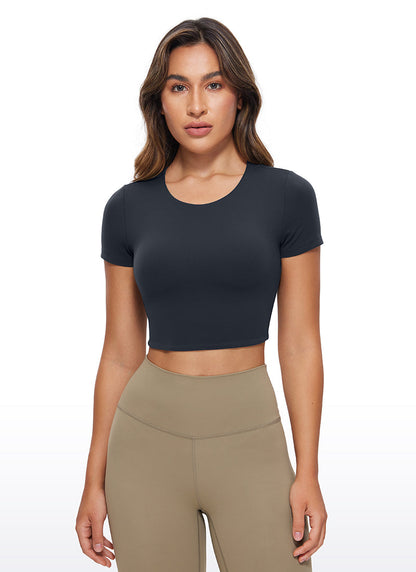Butterluxe Double Lined Cropped Short Sleeve
