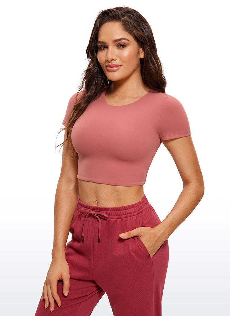 Butterluxe Double Lined Cropped Short Sleeve