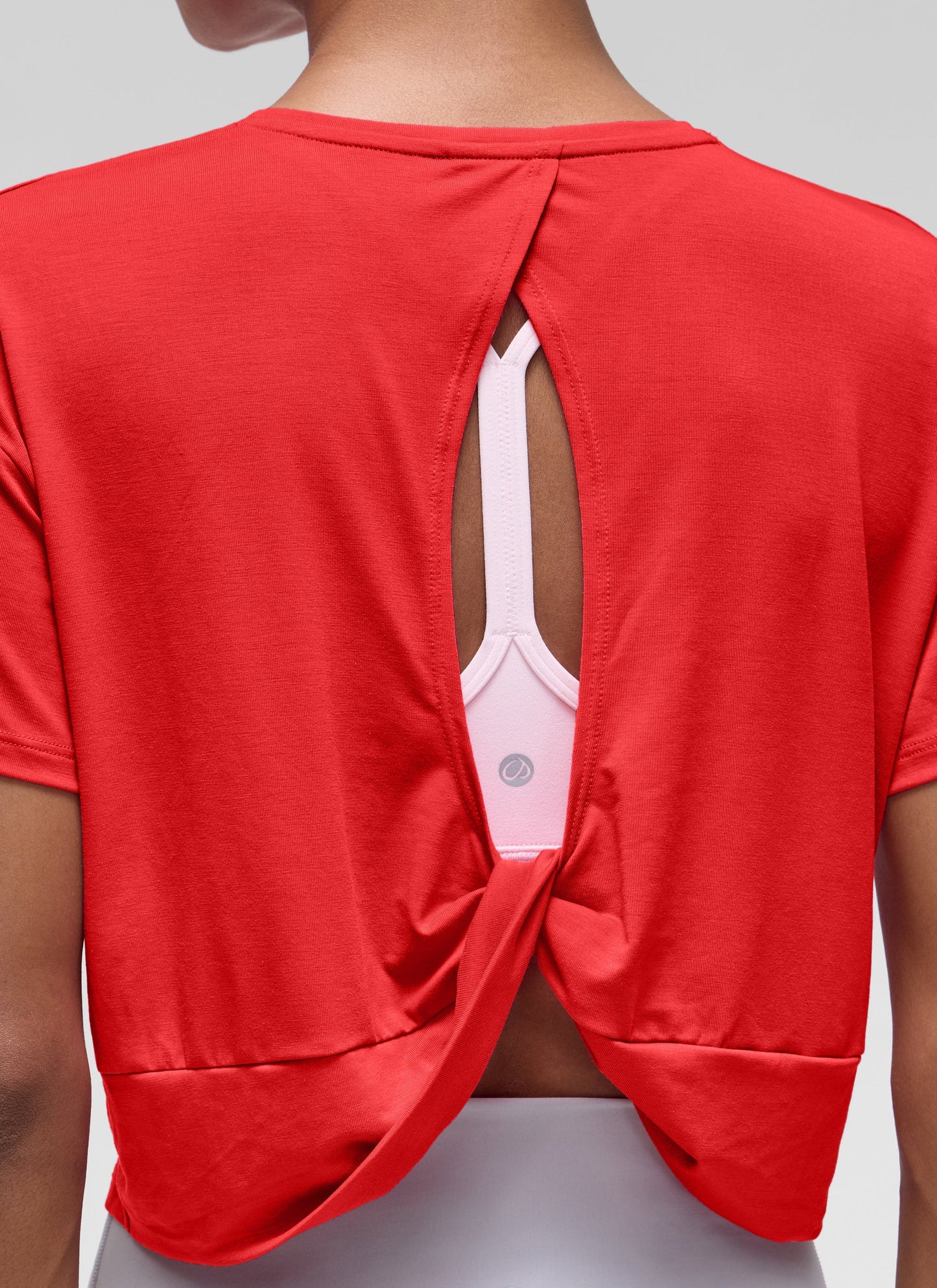 Open Back Cropped Short Sleeve