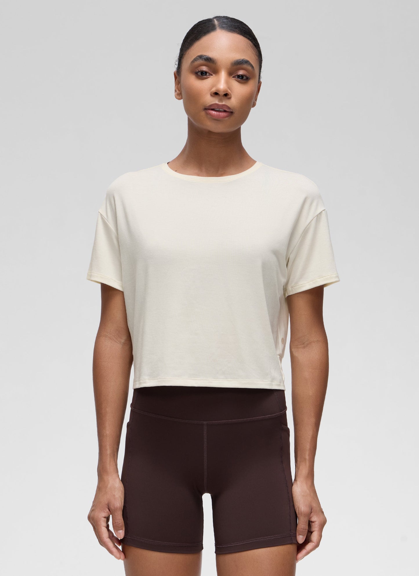 Open Back Cropped Short Sleeve