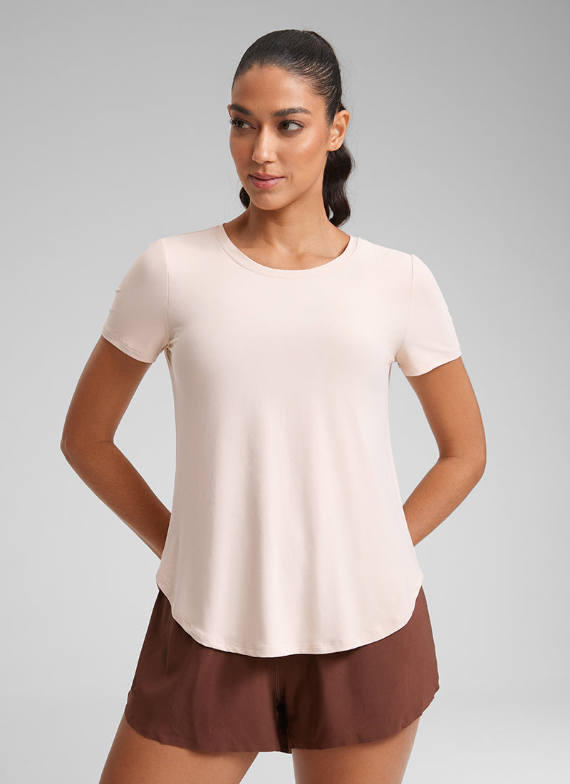 Cloudweight Crewneck Side Slit Short Sleeve