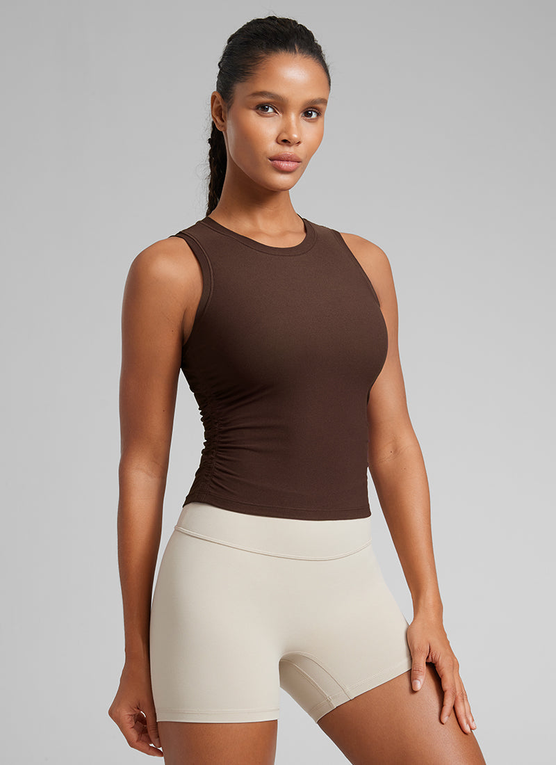 Cloudweight High Neck Ruched Tank