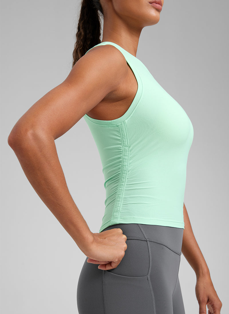 Cloudweight High Neck Ruched Tank