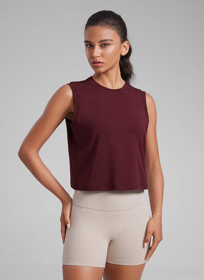 Poly Cotton-Blend Muscle Tank