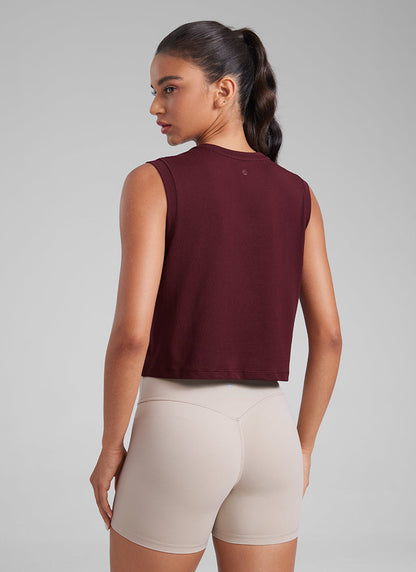 Poly Cotton-Blend Muscle Tank