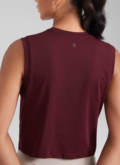 Poly Cotton-Blend Muscle Tank