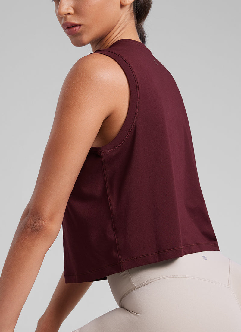 Poly Cotton-Blend Muscle Tank