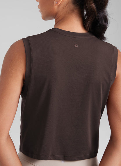 Poly Cotton-Blend Muscle Tank