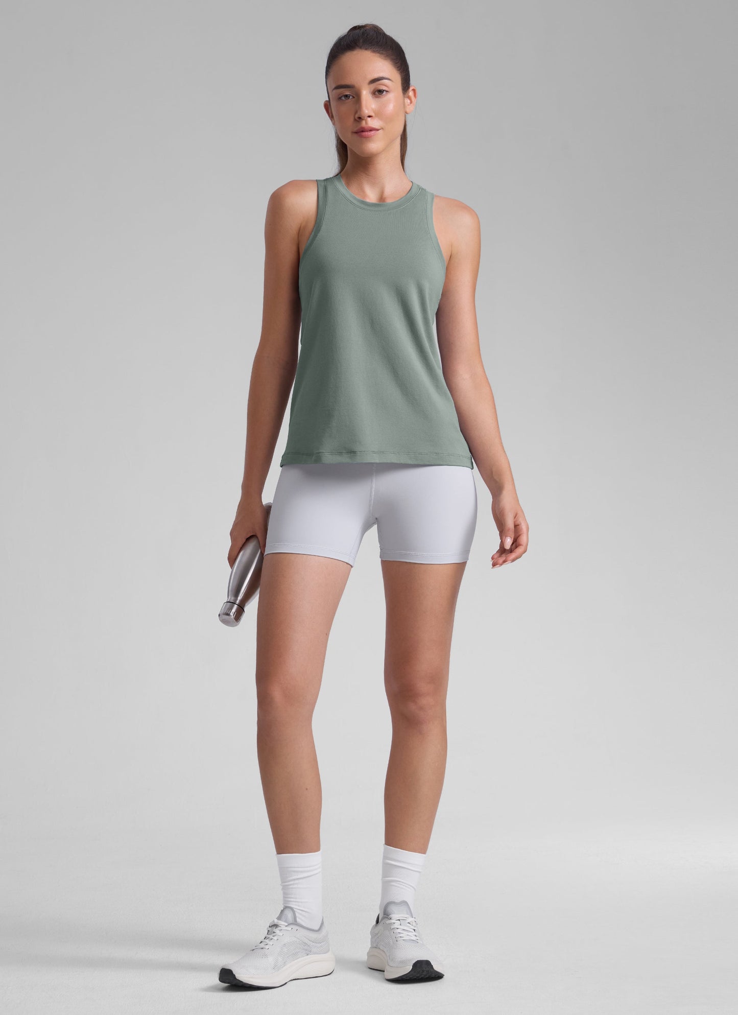 Poly Cotton-Blend Racerback Tank