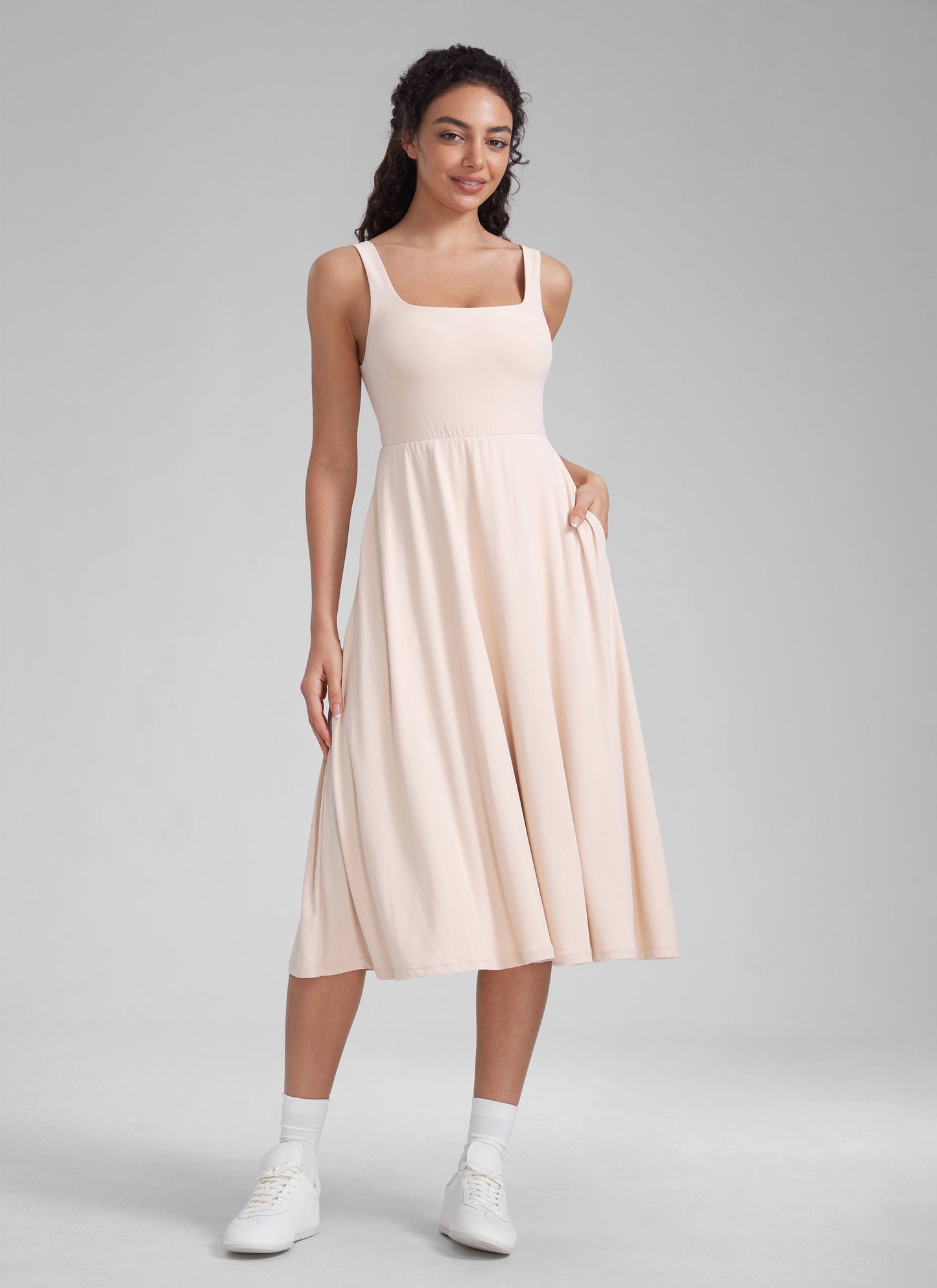 Cloudweight Double Lined Pocket Midi Dress