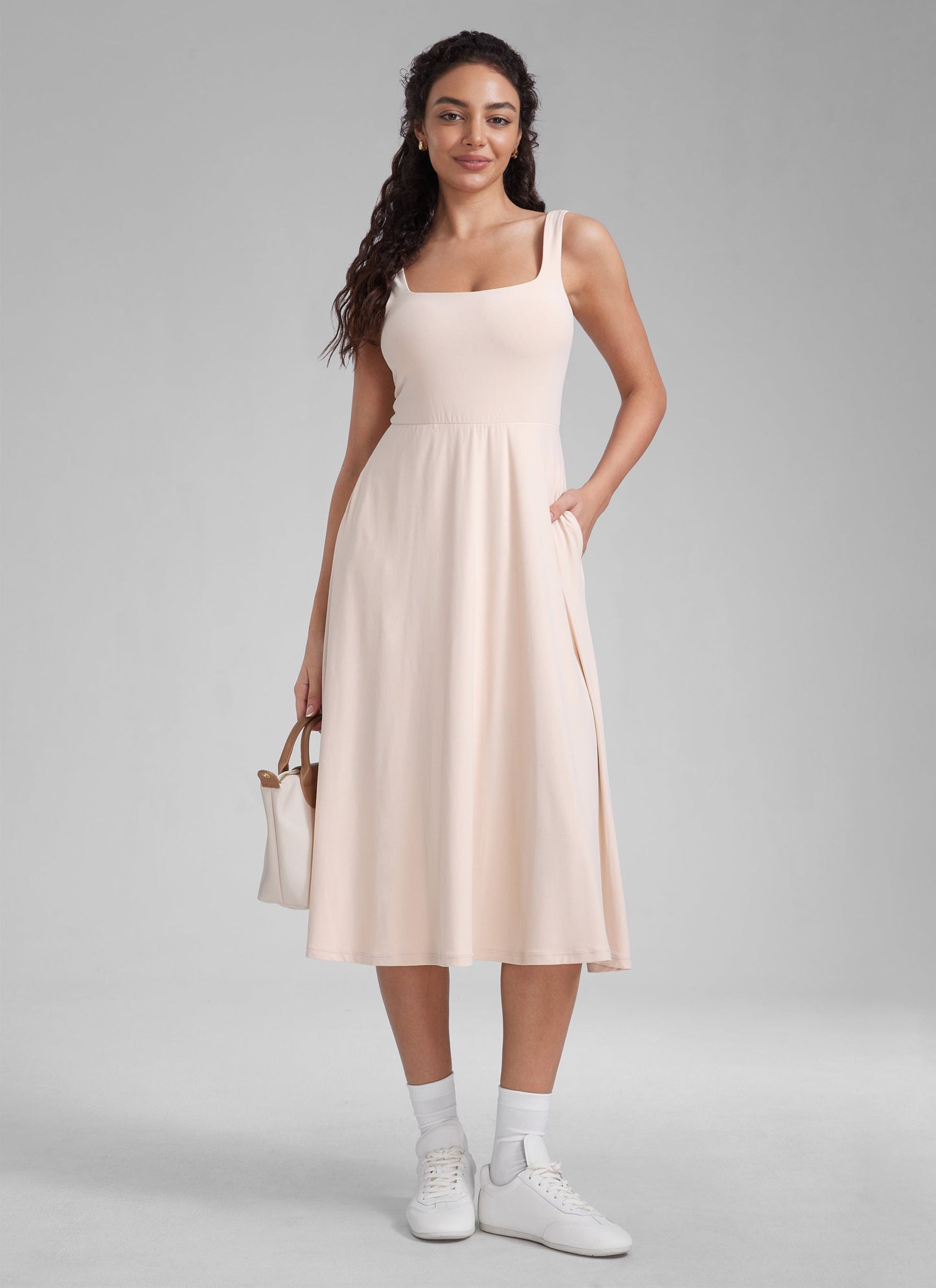 Cloudweight Double Lined Pocket Midi Dress