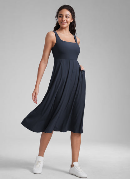 Cloudweight Double Lined Pocket Midi Dress