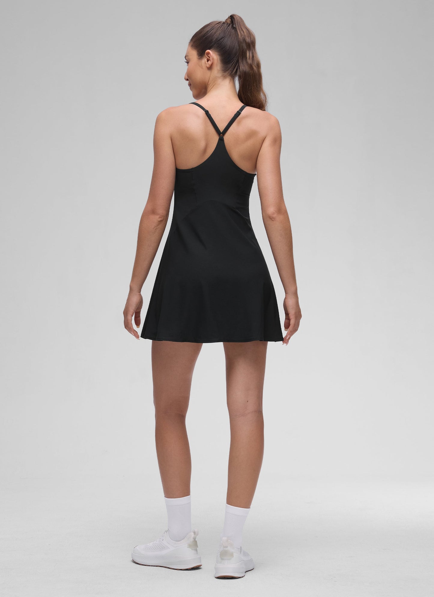 Feathery-Fit Stretchy Built in Bra Pocket Dress