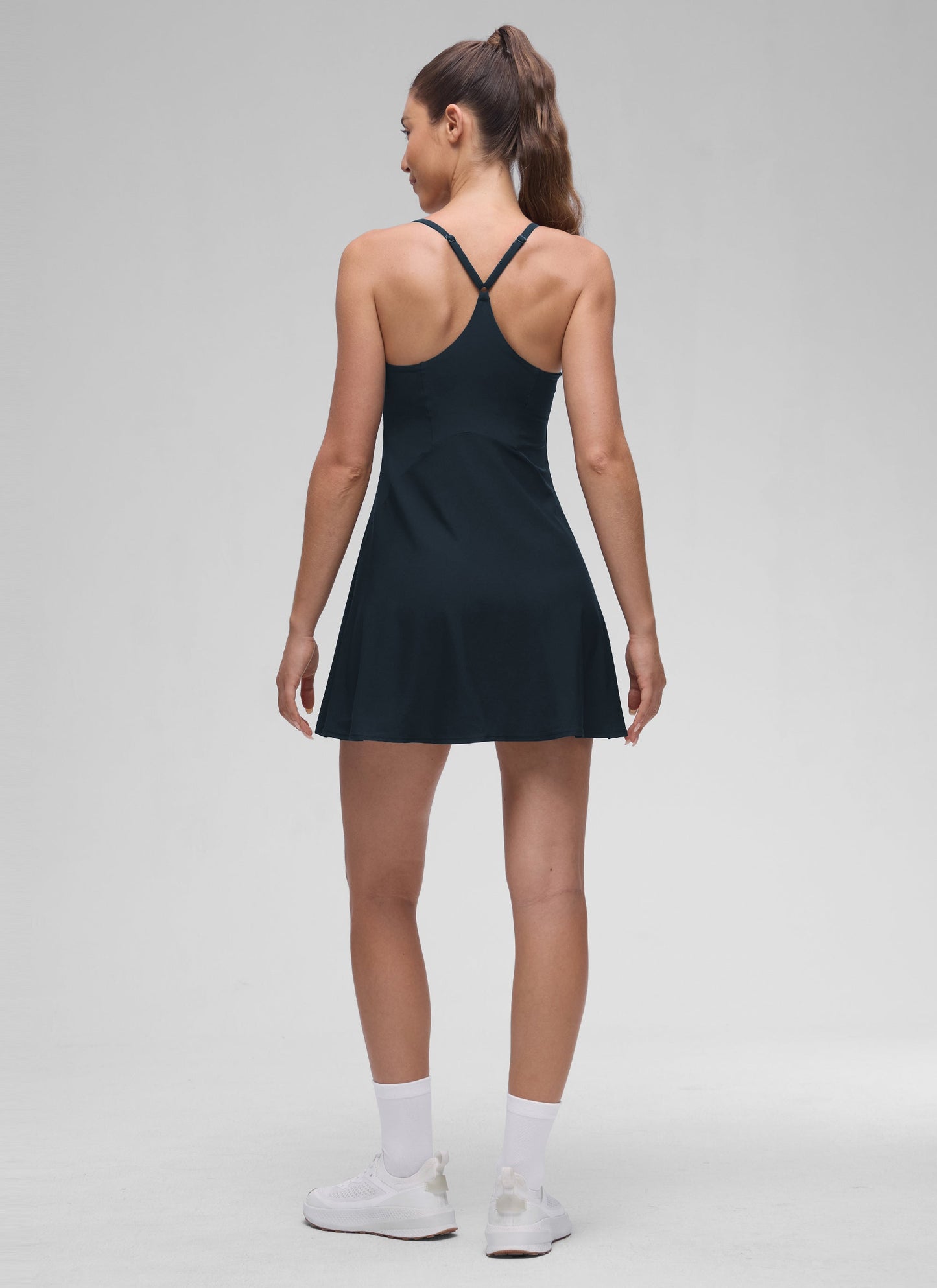 Feathery-Fit Stretchy Built in Bra Pocket Dress