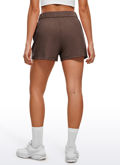 Ribbed High Rise Sweat Short 3''