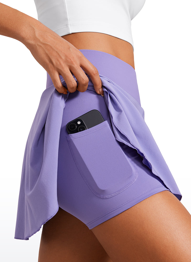 Feathery-Fit Soft Ruffle Layered Skirt 13''