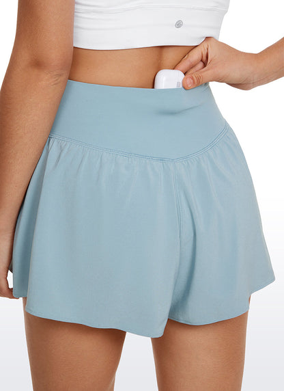 Feathery-Fit Soft 2 in 1 Flowy High Rise Short