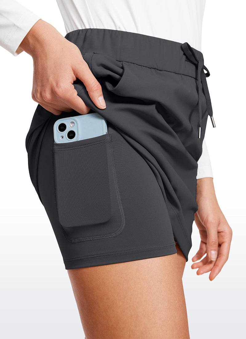 Stretch Drawstring Liner Skirt 15'' - 5 Pocket