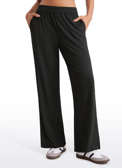 Ribbed High Rise Pocket Sweatpant 30.5"